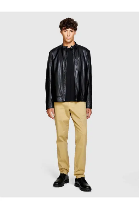 Erkek Slim Fit Vintage Efekt Chino Pantolon 323A4DM6SF02Y-SIS25R-Bej - 5