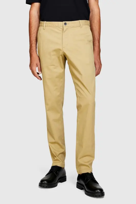 Erkek Slim Fit Vintage Efekt Chino Pantolon 323A4DM6SF02Y-SIS25R-Bej - 8