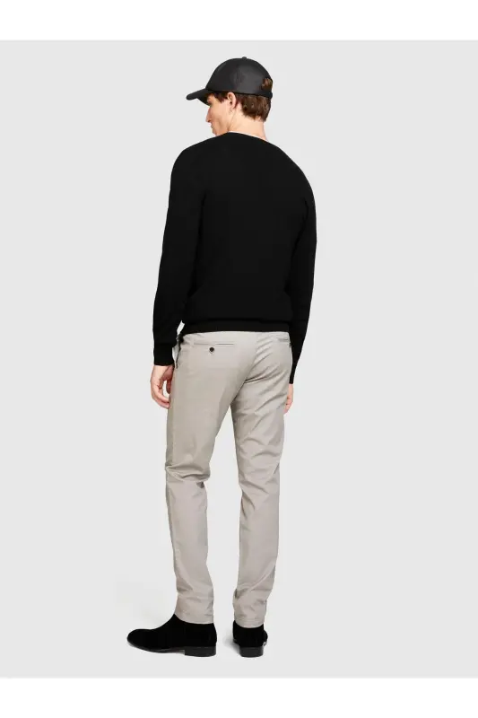 Erkek Slim Fit Vintage Efekt Chino Pantolon 323A4DM6SF02Y-SIS3G6 - Açık Gri - 3