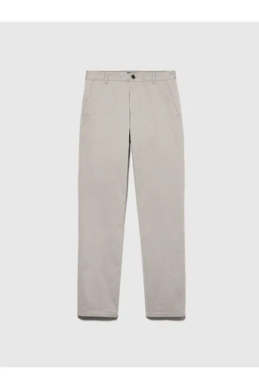 Erkek Slim Fit Vintage Efekt Chino Pantolon 323A4DM6SF02Y-SIS3G6 - Açık Gri - 6