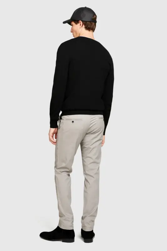 Erkek Slim Fit Vintage Efekt Chino Pantolon 323A4DM6SF02Y-SIS3G6 - Açık Gri - 7