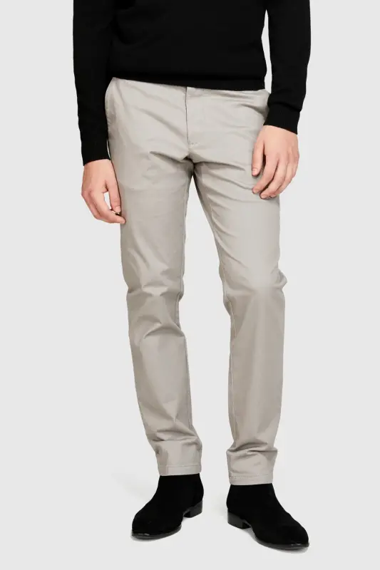 Erkek Slim Fit Vintage Efekt Chino Pantolon 323A4DM6SF02Y-SIS3G6 - Açık Gri - 8