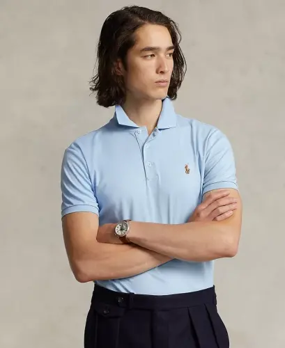 Men’s Slim-Fit Soft Cotton Polo Shirt 