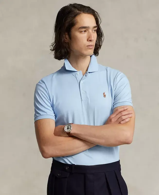 Men’s Slim-Fit Soft Cotton Polo Shirt - POLO RALPH LAUREN
