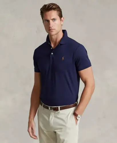 Men’s Slim-Fit Soft Cotton Polo Shirt 