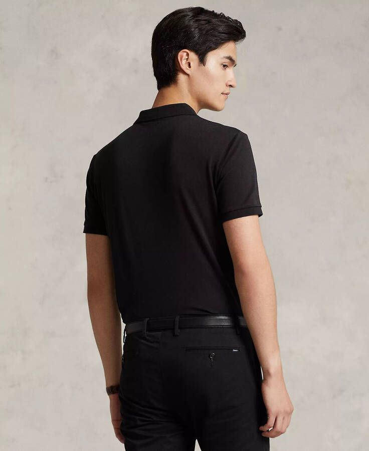 Erkek Slim Fit Yumuşak Pamuklu Polo Tişört Siyah - 2