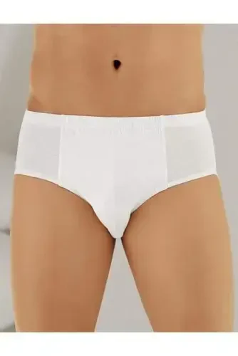 Erkek Külot Slip %100 Pamuk Karışık Renkli 3'lü Paket Beyaz Siyah Gri - 3