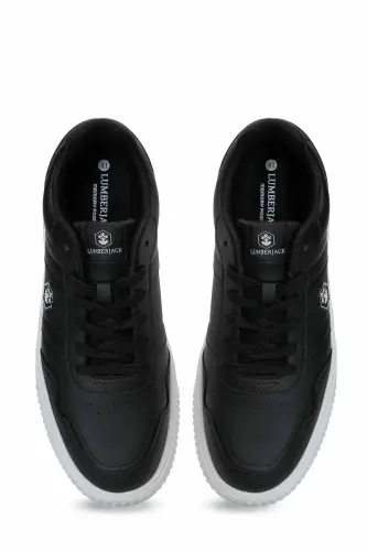 Erkek Sneaker Siyah Beyaz Taban Günlük Rahat Spor Ayakkabı - SİYAH-Beyaz-rs-7 - 5