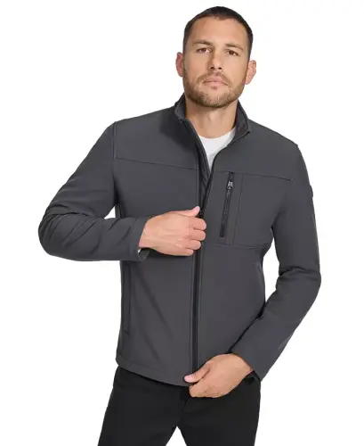 Men's Infinite Stretch Soft Shell Jacket-Iron 