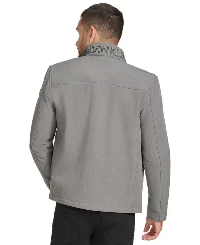 Men's Infinite Stretch Soft Shell Jacket-Light Grey Heather - CALVIN KLEIN (1)