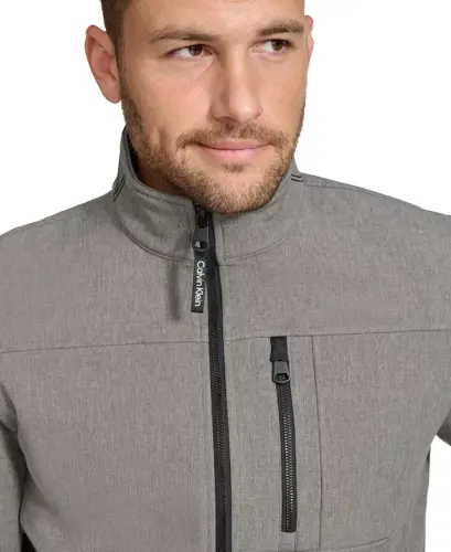Men's Infinite Stretch Soft Shell Jacket - Light Grey Heather - 4