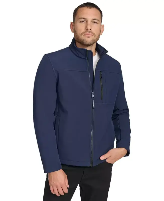Men's Infinite Stretch Soft Shell Jacket-New Navy - CALVIN KLEIN