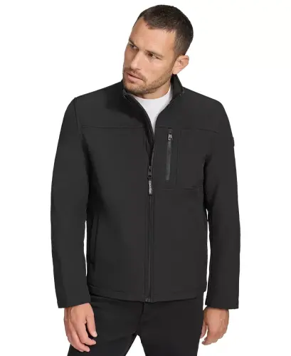 Men's Infinite Stretch Soft Shell Jacket-Black 