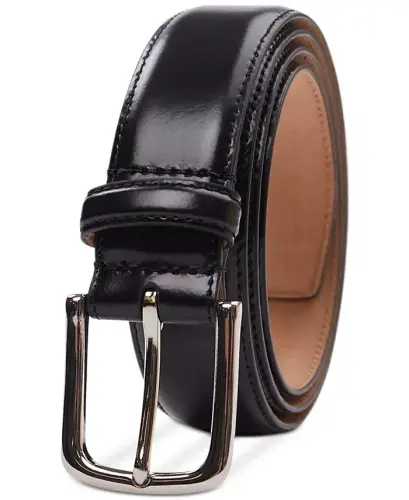 Men's Spazzol Feathered Edge Dress Belt - COLE HAAN (1)