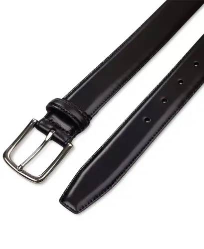 Men's Spazzol Feathered Edge Dress Belt - Black - 3