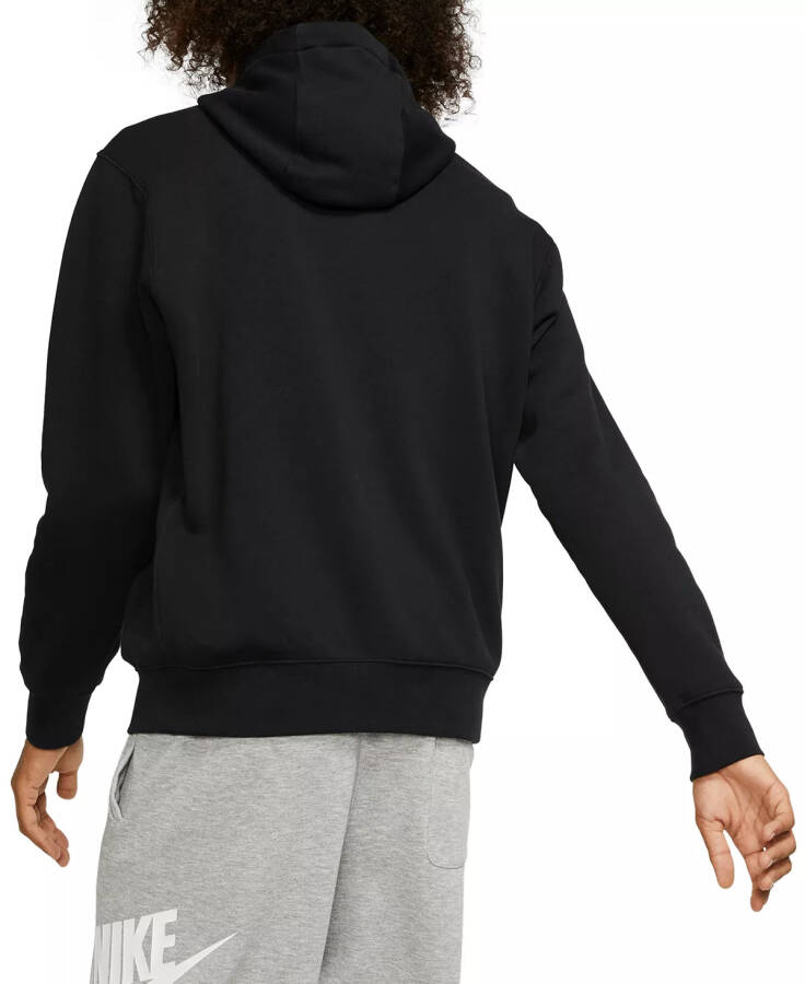 Erkek Spor Giyim Kulüp Polar Tam Fermuarlı Kapüşonlu Sweatshirt Kömür Rengi - 1