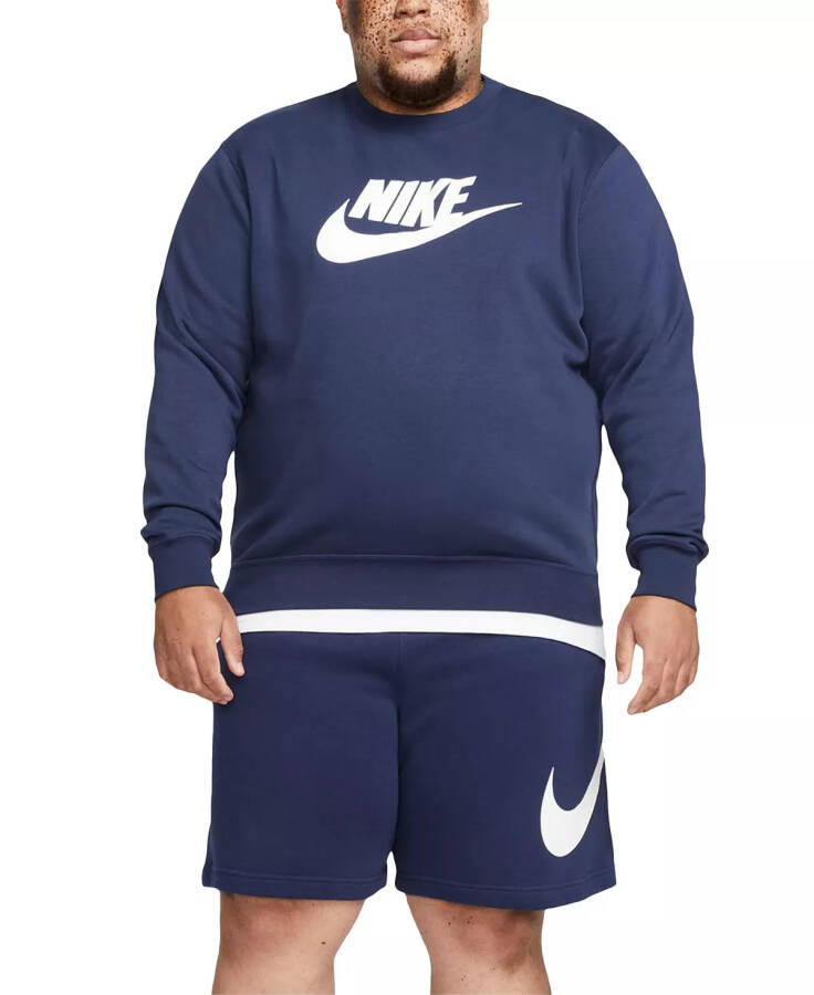 Erkek Spor Kıyafeti Kulüp Polar Grafik Sweatshirt Gece Yarısı Mavisi - 2