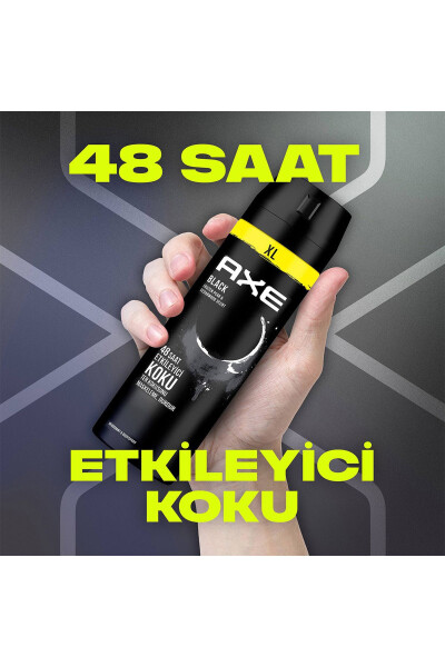 Erkek Sprey Deodorant Black Xl 48 Saat Etkileyici Koku 200 ml X3 Adet - 21