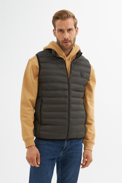 Erkek Standart Kalıp Şişme Yelek Antrasit-Antrasit - DANGER