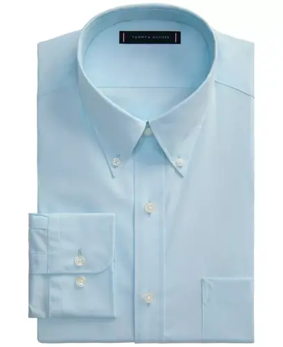 Men's Regular Fit Wrinkle Resistant Stretch Dress Shirt - Mist - 8