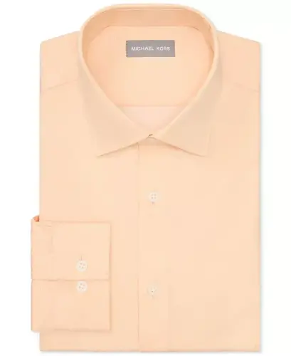 Men's Regular Fit Comfort Stretch Dress Shirt - Light Orange - 4