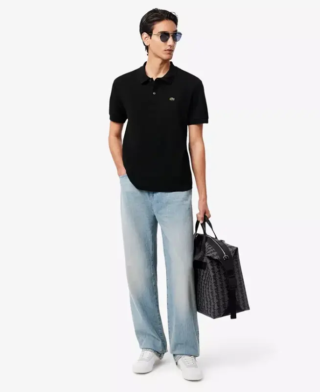 Men’s Regular Fit Soft Touch Short Sleeve Polo - 031 - Black - 2