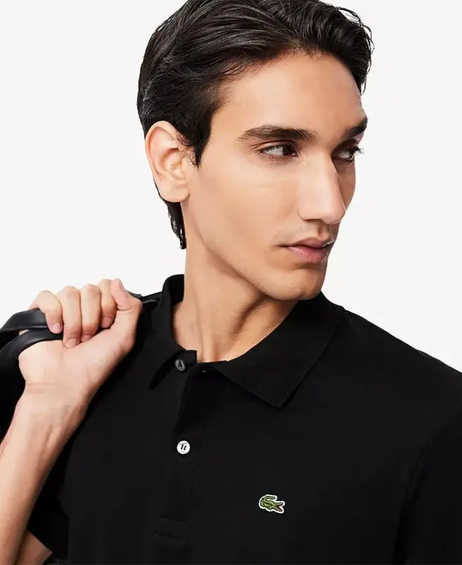 Men’s Regular Fit Soft Touch Short Sleeve Polo - 031 - Black - 3