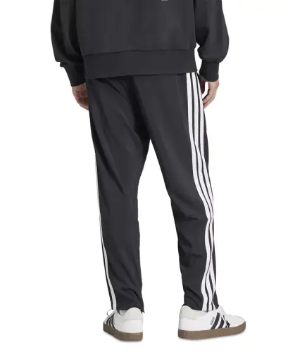 Men's Stanford Essential Three-Stripes Open Hem Track Pants-Blk/white - ADIDAS (1)