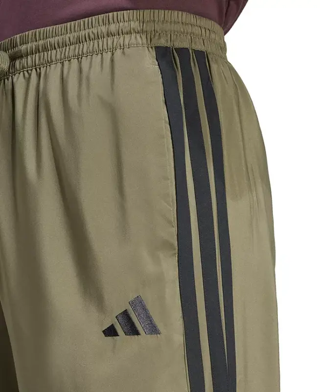 Men's Stanford Essential Three-Stripes Open Hem Track Pants - Olive/blk - 3