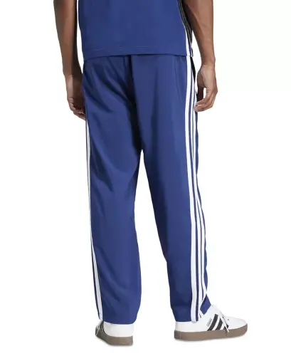Men's Stanford Essential Three-Stripes Open Hem Track Pants - Dark Blue/wht - 2
