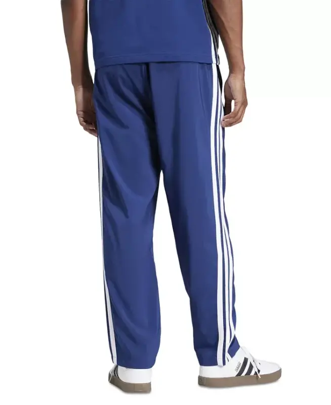 Men's Stanford Essential Three-Stripes Open Hem Track Pants - Dark Blue/wht - 2