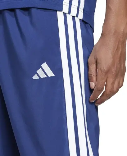 Men's Stanford Essential Three-Stripes Open Hem Track Pants - Dark Blue/wht - 3