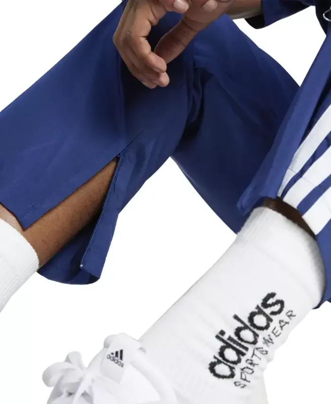 Men's Stanford Essential Three-Stripes Open Hem Track Pants - Dark Blue/wht - 4