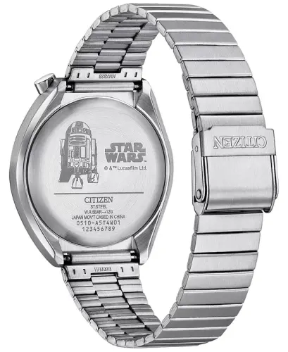 Men's Star Wars R2-D2 Stainless Steel Bracelet Watch 38mm - Silver-tone - 3