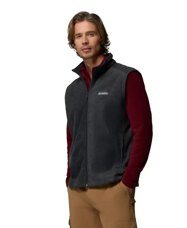 Men's Steens Mountain Fleece Vest - Charcoal Heather - 4
