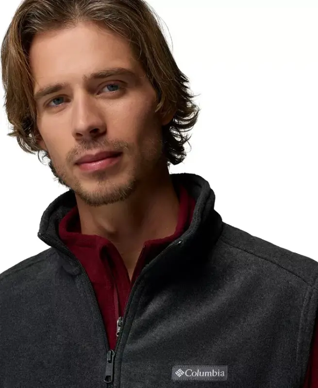 Men's Steens Mountain Fleece Vest - Charcoal Heather - 5