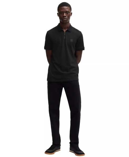 Men's Stretch-Cotton Slim-Fit Polo Shirt-Black - 2