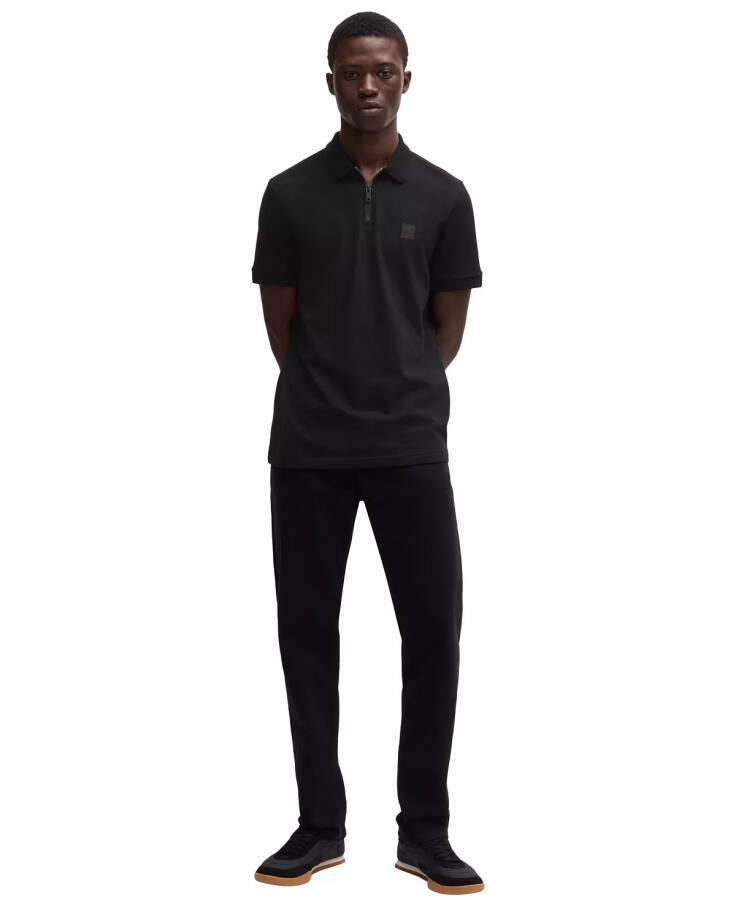 Men's Stretch-Cotton Slim-Fit Polo Shirt-Black - 2