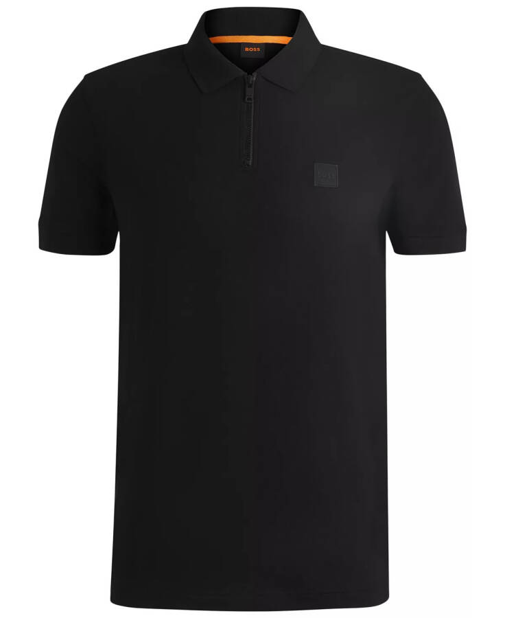 Men's Stretch-Cotton Slim-Fit Polo Shirt-Black - 3