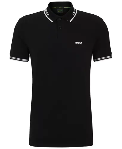 Men's Stretch-Cotton Slim-Fit Paul Polo Shirt - Black - 2
