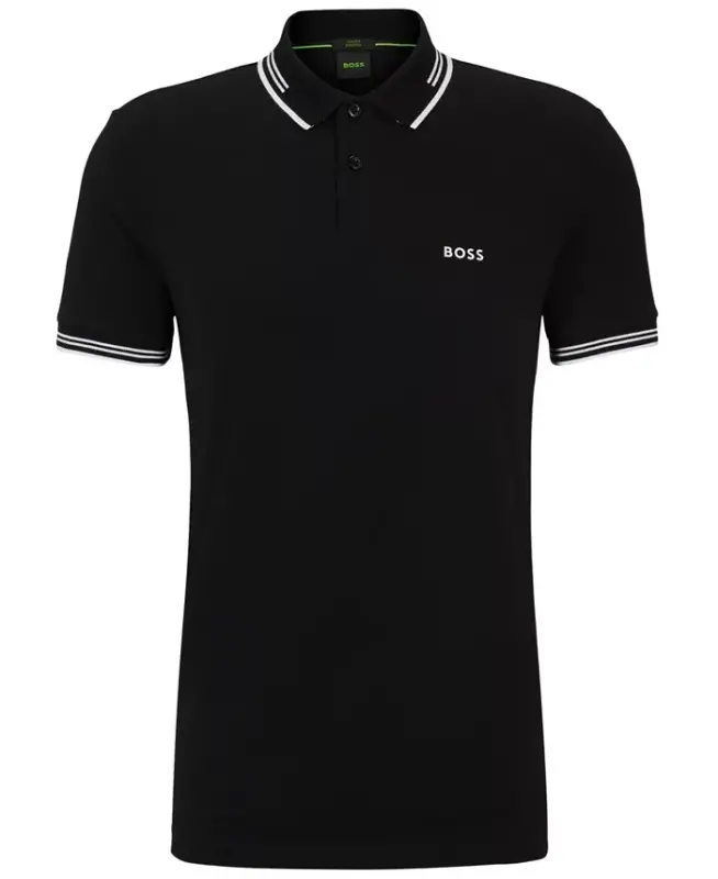 Men's Stretch-Cotton Slim-Fit Paul Polo Shirt - Black - 2