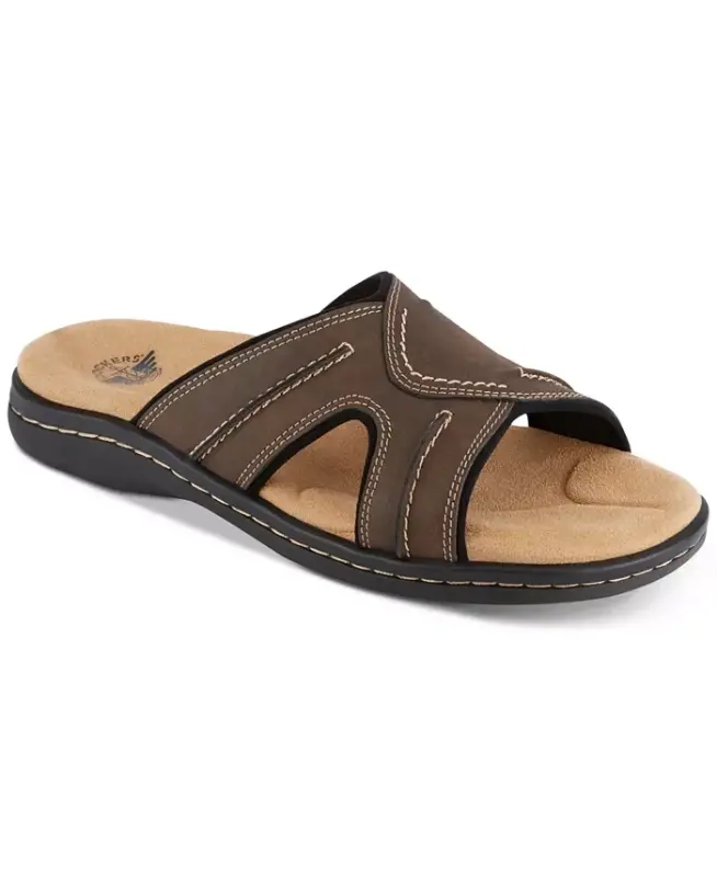 Men's Sunland Slide Sandals - Dark Brown - 1