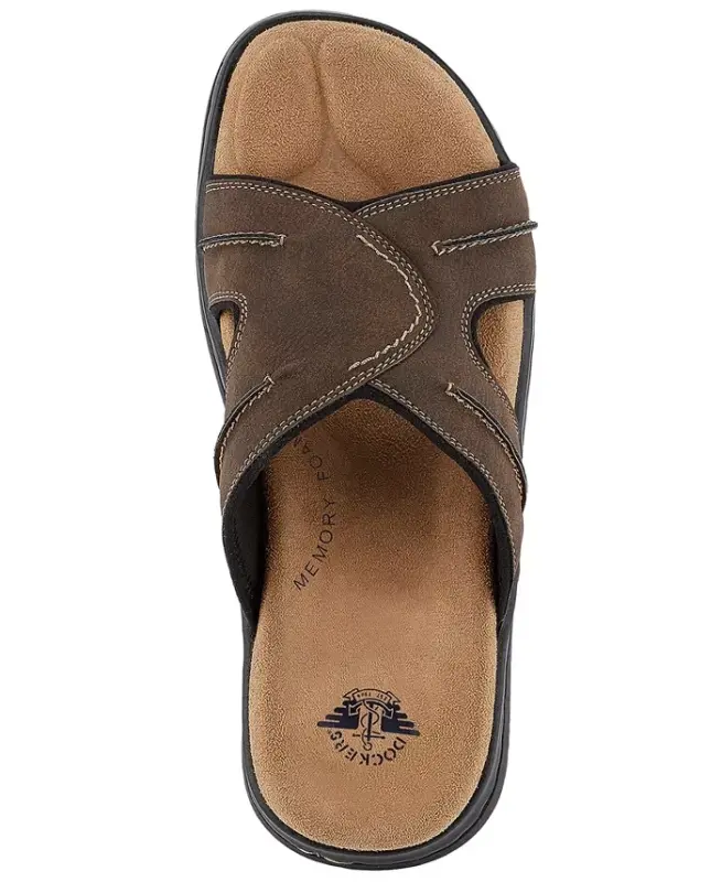 Men's Sunland Slide Sandals - Dark Brown - 5
