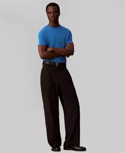 Men's Supima Interlock T-Shirt - Winter Blue - CALVIN KLEIN (1)