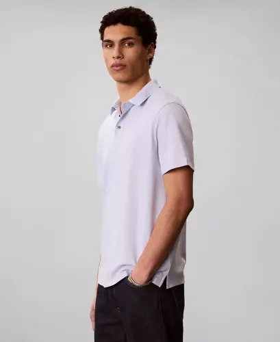 Men's Supima Short-Sleeve Polo Shirt - Heavenly Iris - 4