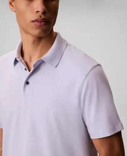 Men's Supima Short-Sleeve Polo Shirt - Heavenly Iris - 5
