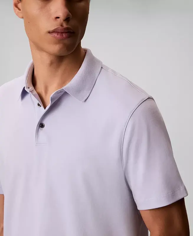 Men's Supima Short-Sleeve Polo Shirt - Heavenly Iris - 5
