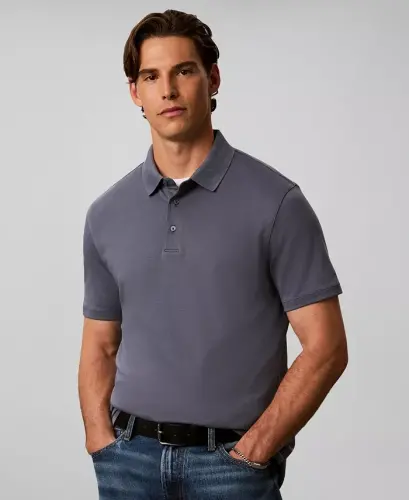Men's Supima Short-Sleeve Polo Shirt - Winter Blue 