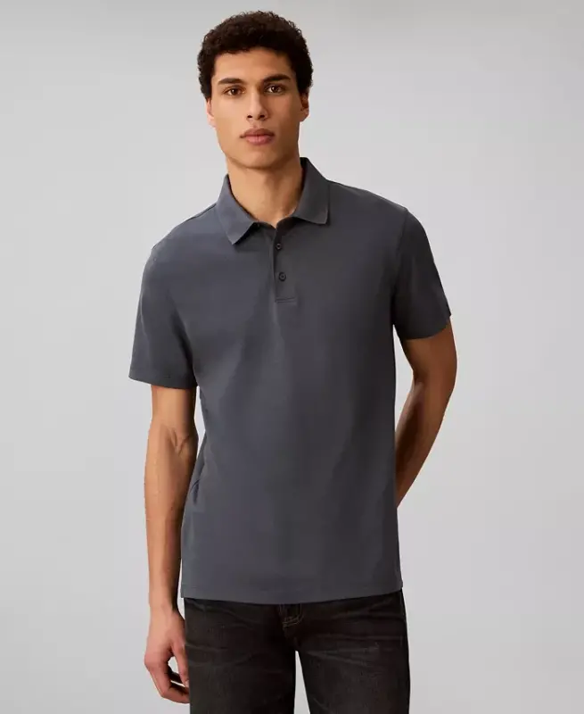 Men's Supima Short-Sleeve Polo Shirt - Dark Slate - 1
