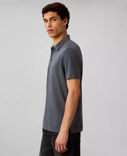 Men's Supima Short-Sleeve Polo Shirt - Dark Slate - 3